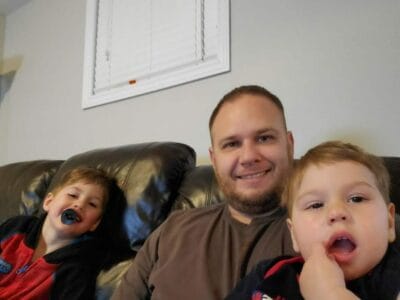 Scott and his sons, Ethan and Benjamin